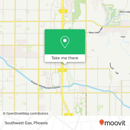Mapa de Southwest Gas