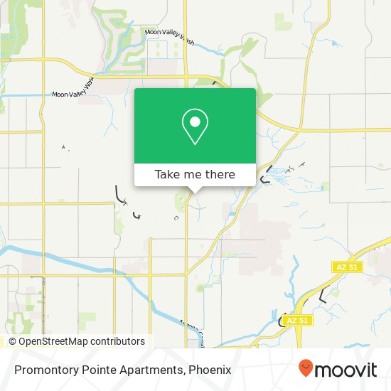 Mapa de Promontory Pointe Apartments