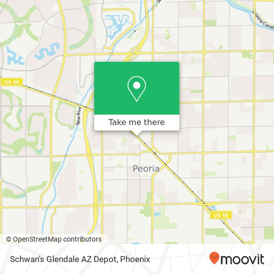 Schwan's Glendale AZ Depot map