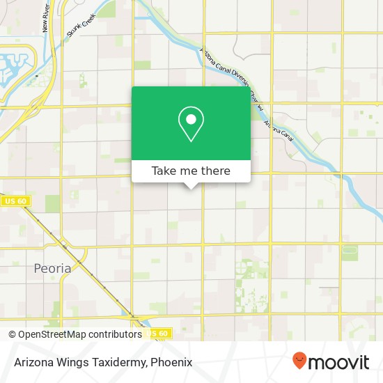 Mapa de Arizona Wings Taxidermy