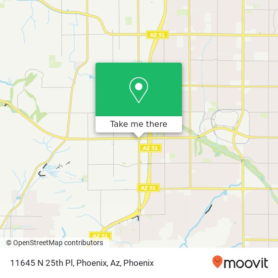 Mapa de 11645 N 25th Pl, Phoenix, Az