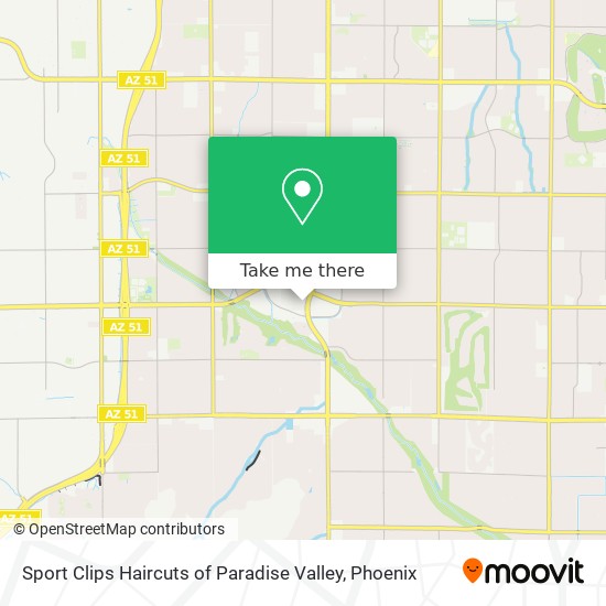 Sport Clips Haircuts of Paradise Valley map