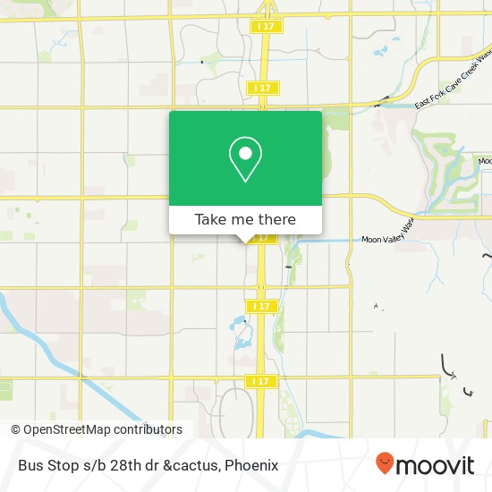 Bus Stop s/b 28th dr &cactus map