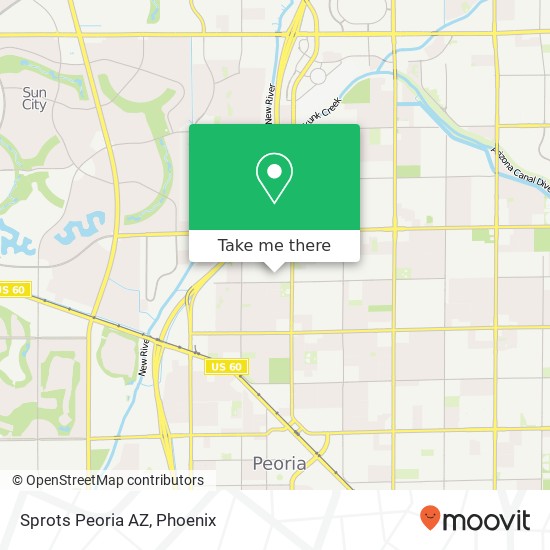 Sprots Peoria AZ map