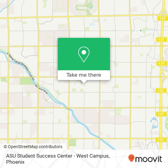 Mapa de ASU Student Success Center - West Campus