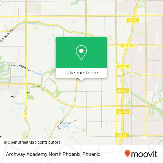 Mapa de Archway Academy North Phoenix