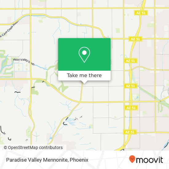 Paradise Valley Mennonite map