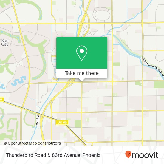 Thunderbird Road & 83rd Avenue map