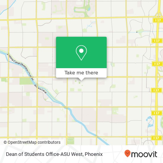 Mapa de Dean of Students Office-ASU West