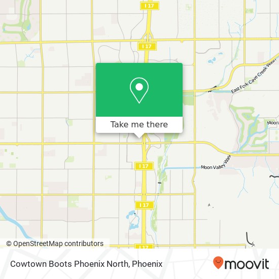 Cowtown Boots Phoenix North map