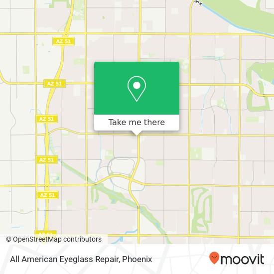 Mapa de All American Eyeglass Repair