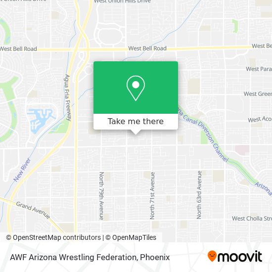 AWF Arizona Wrestling Federation map