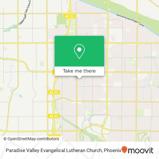 Paradise Valley Evangelical Lutheran Church map