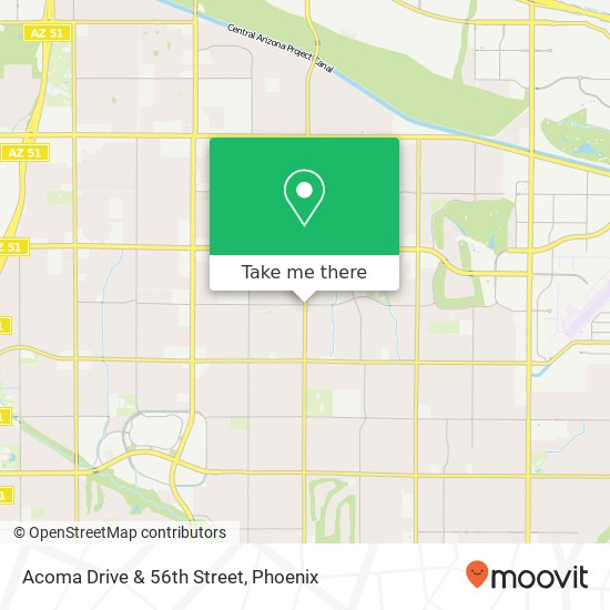 Acoma Drive & 56th Street map