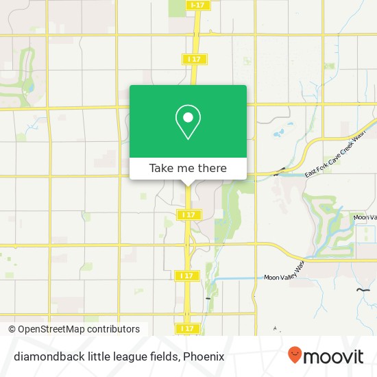 Mapa de diamondback little league fields