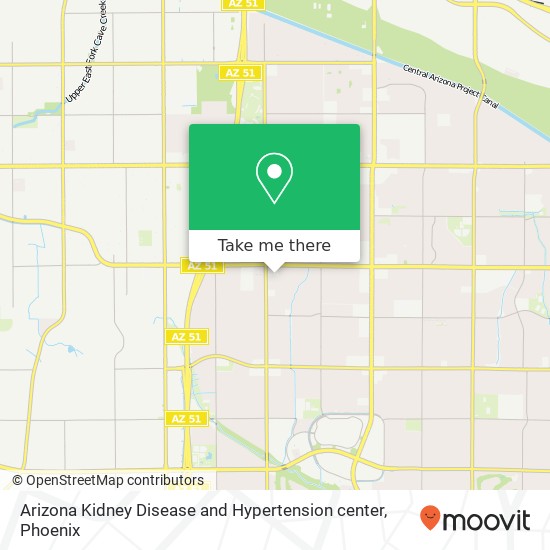 Mapa de Arizona Kidney Disease and Hypertension center