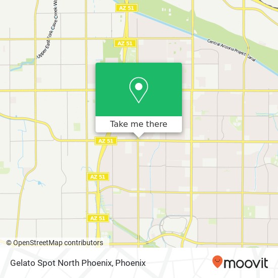 Gelato Spot North Phoenix map