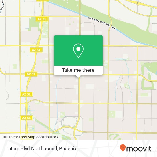 Mapa de Tatum Blvd Northbound