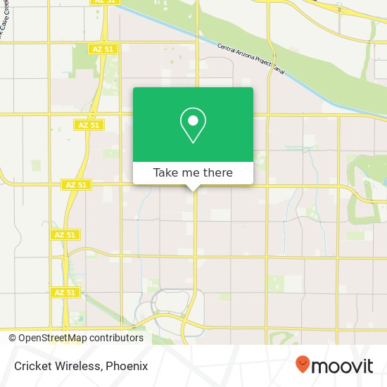 Mapa de Cricket Wireless