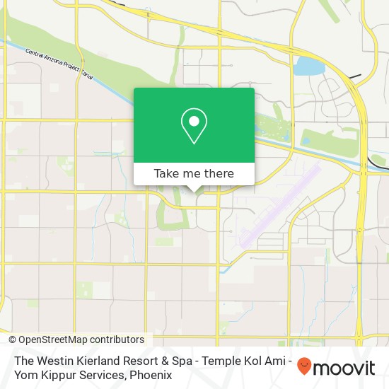 Mapa de The Westin Kierland Resort & Spa - Temple Kol Ami - Yom Kippur Services