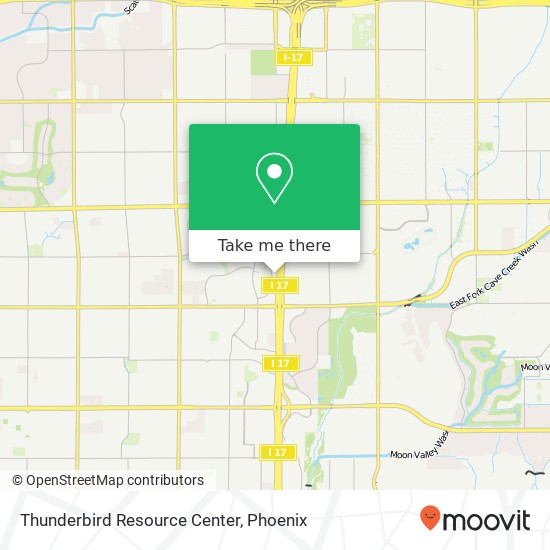 Mapa de Thunderbird Resource Center