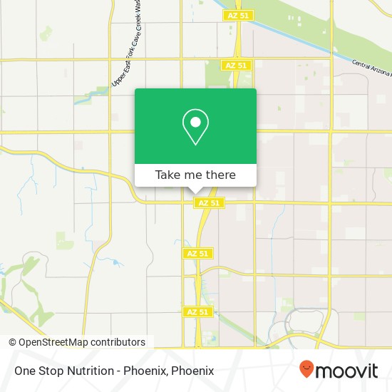 One Stop Nutrition - Phoenix map