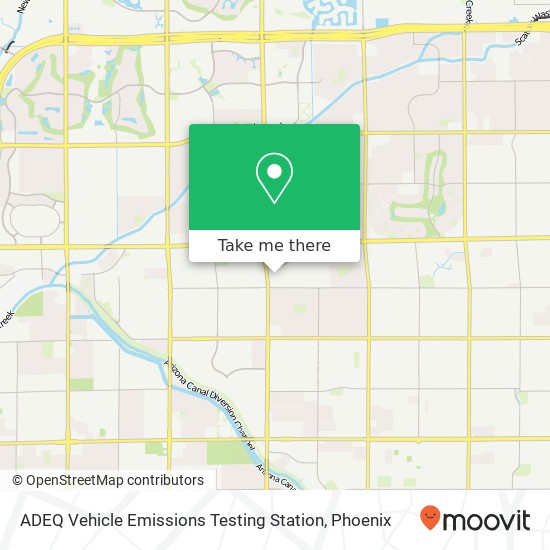 ADEQ Vehicle Emissions Testing Station map