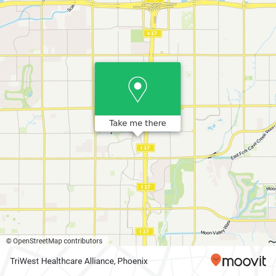 Mapa de TriWest Healthcare Alliance
