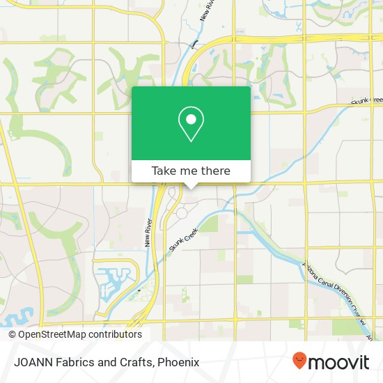 JOANN Fabrics and Crafts map