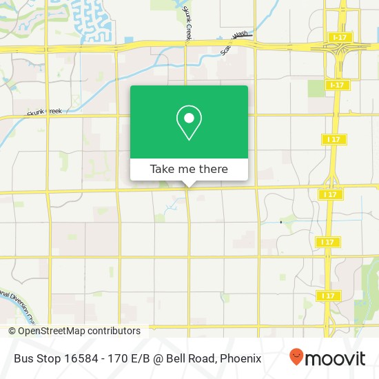 Bus Stop 16584 - 170 E / B @ Bell Road map
