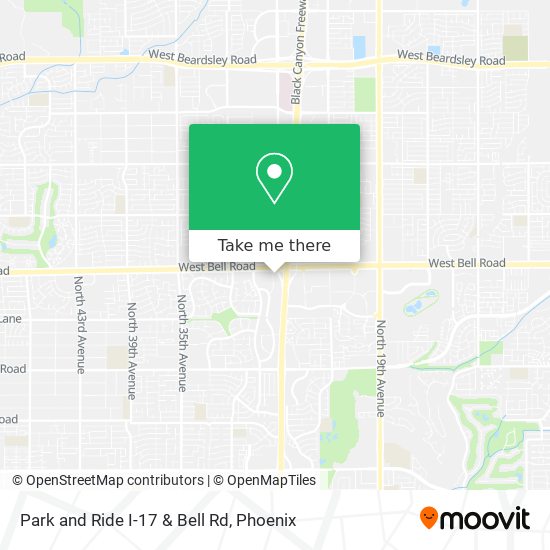 Park and Ride I-17 & Bell Rd map