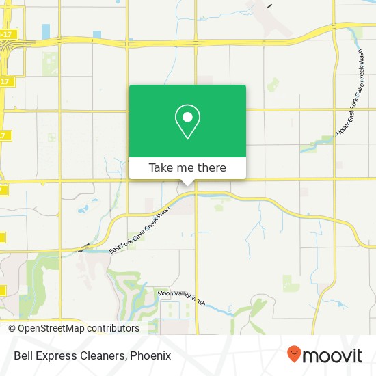 Bell Express Cleaners map