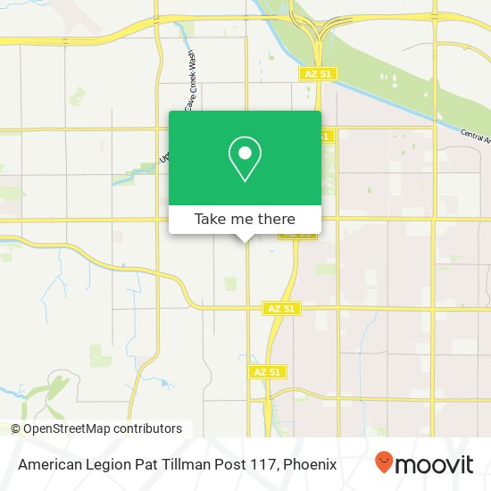 American Legion Pat Tillman Post 117 map