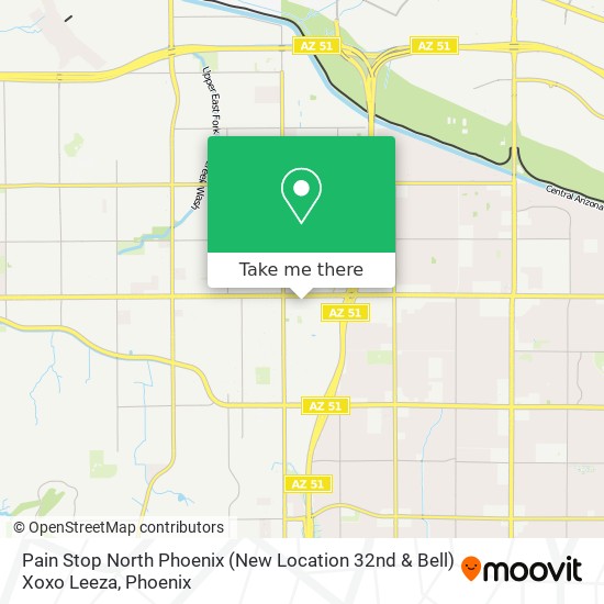 Mapa de Pain Stop North Phoenix (New Location 32nd & Bell) Xoxo Leeza