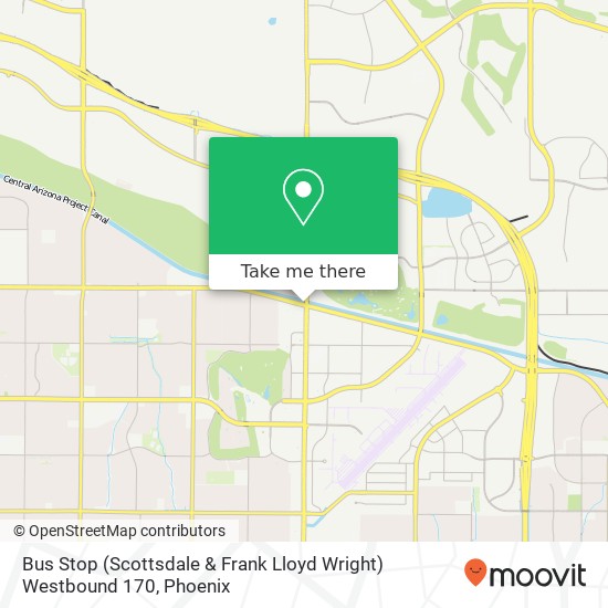 Mapa de Bus Stop (Scottsdale & Frank Lloyd Wright) Westbound 170