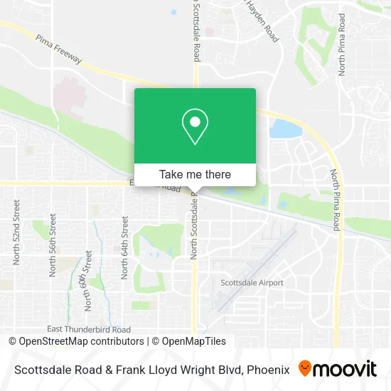 Scottsdale Road & Frank Lloyd Wright Blvd map