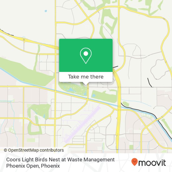 Mapa de Coors Light Birds Nest at Waste Management Phoenix Open