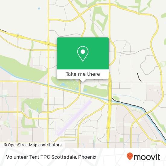 Mapa de Volunteer Tent TPC Scottsdale