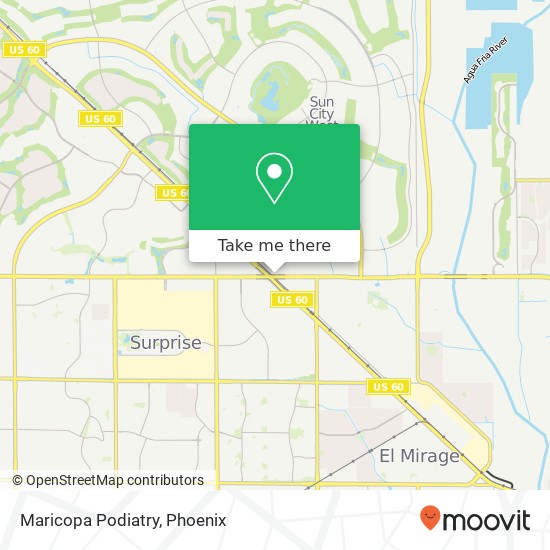 Maricopa Podiatry map