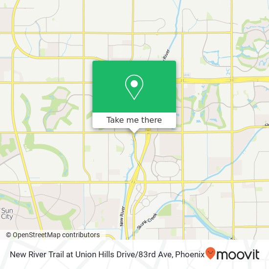 New River Trail at Union Hills Drive / 83rd Ave map