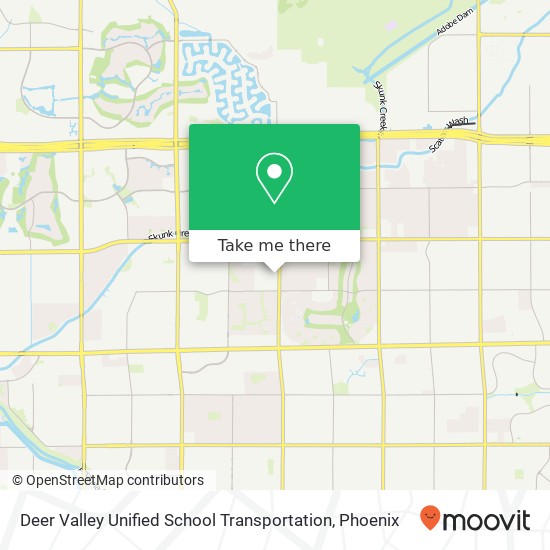 Deer Valley Unified School Transportation map