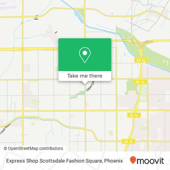 Mapa de Express Shop Scottsdale Fashion Square