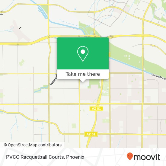 PVCC Racquetball Courts map