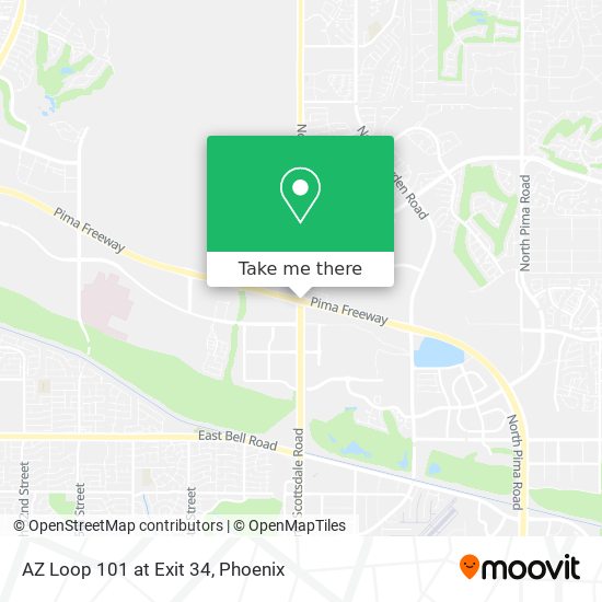 Mapa de AZ Loop 101 at Exit 34
