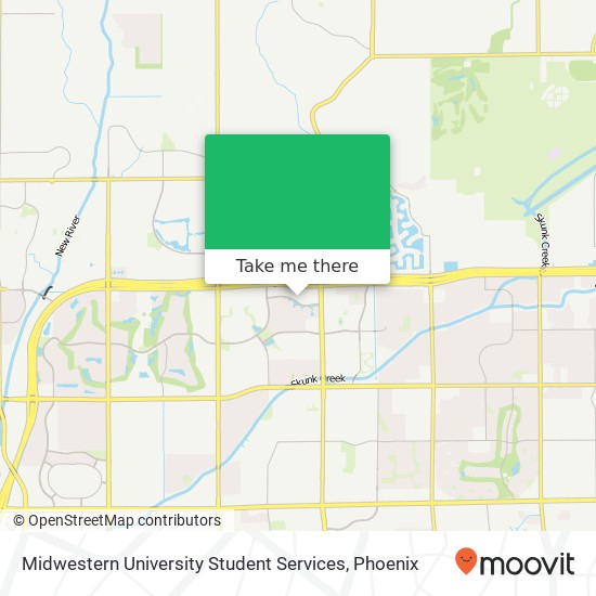 Midwestern University Student Services map