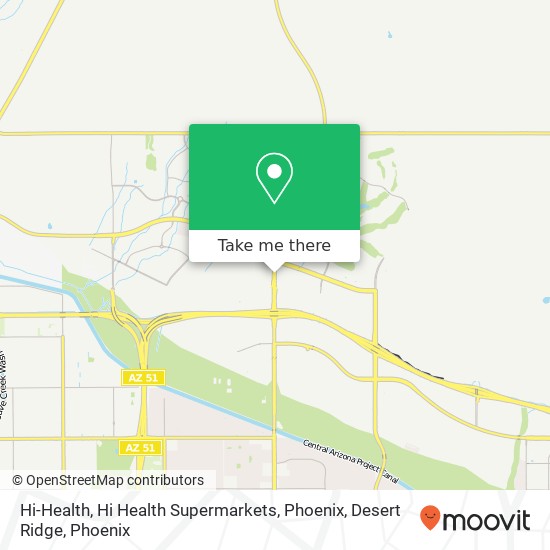 Mapa de Hi-Health, Hi Health Supermarkets, Phoenix, Desert Ridge