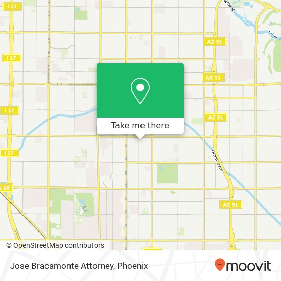 Jose Bracamonte Attorney map