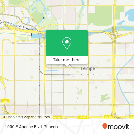 Mapa de 1000 E Apache Blvd
