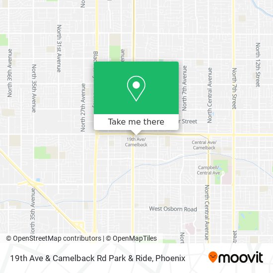 Mapa de 19th Ave & Camelback Rd Park & Ride