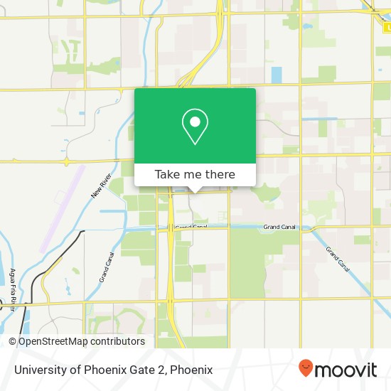 Mapa de University of Phoenix Gate 2
